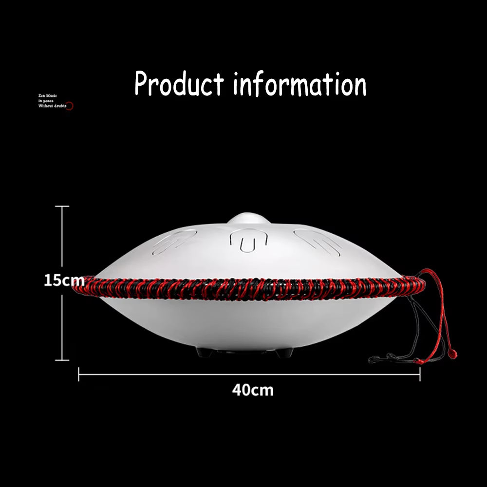 14 Inch 9 Note Steel Tongue Drum D Minor Professional Percussion Instrument Handpan Drum for Yoga Meditation Beginner