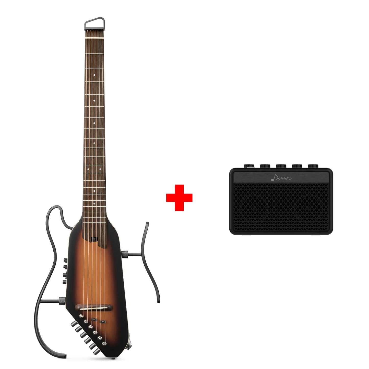 HUSH™ I PRO Acoustic-Electric Travel Guitar Kit with Sound Effects