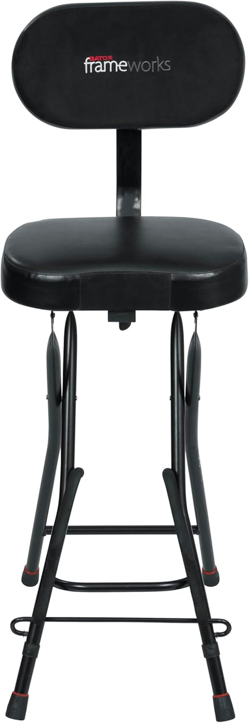 Guitar Seating with Padded Cushion; Ergonomic Backrest and Fold Out with Stand; Holds Both Acoustic and Electric Guitars (GFW-GTR-SEAT)