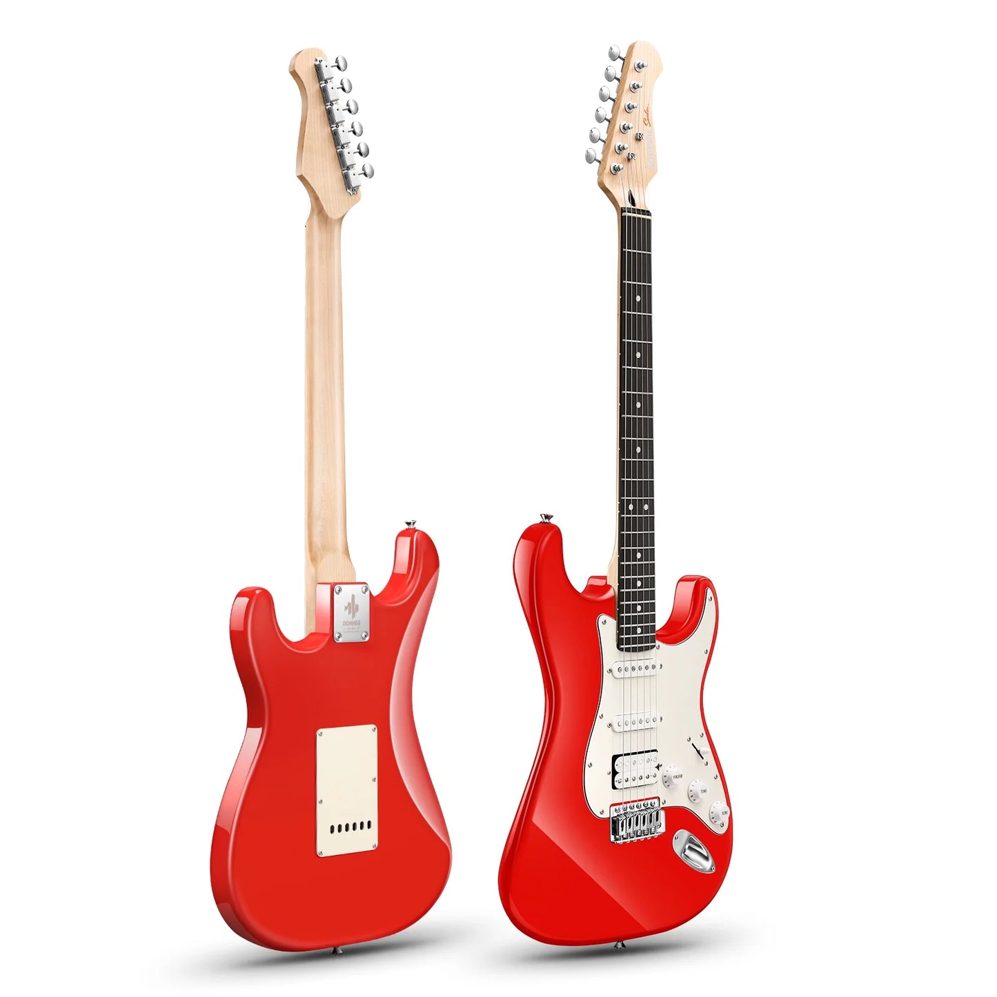 Electric Guitar Solid Body HSS Pickup,With Gig Bag, Q1 ,Red