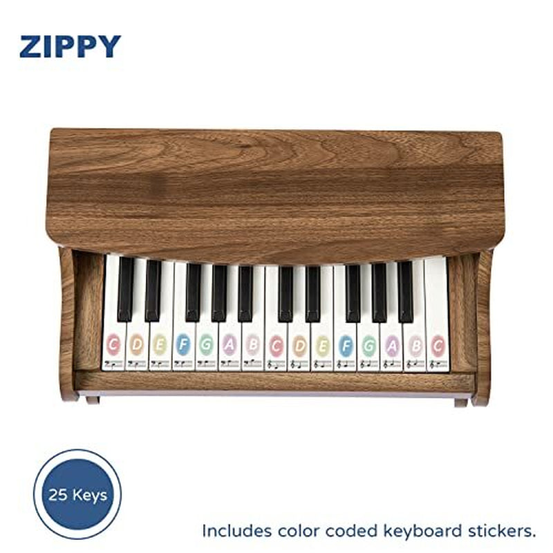 Kids Piano Keyboard, 25 Keys Digital Piano for Kids, Mini Music Walnut