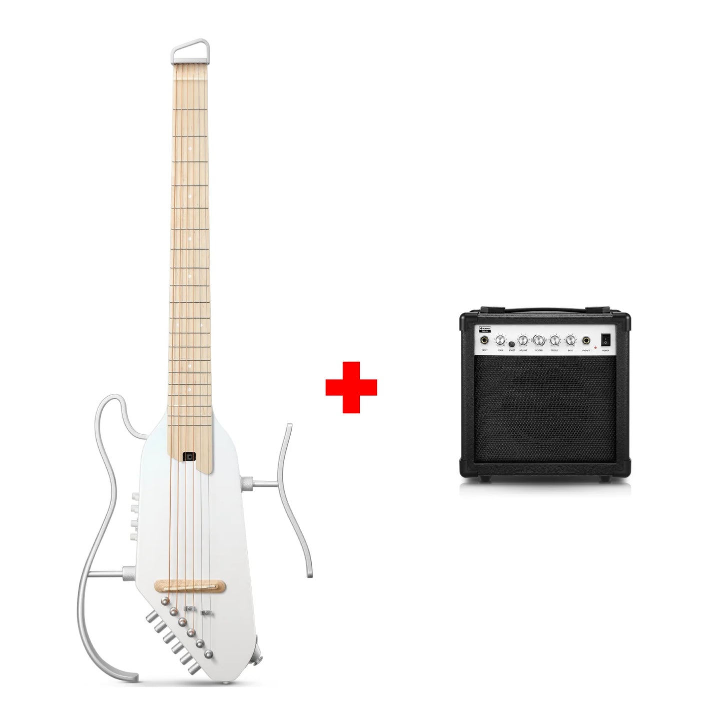 HUSH™ I PRO Acoustic-Electric Travel Guitar Kit with Sound Effects