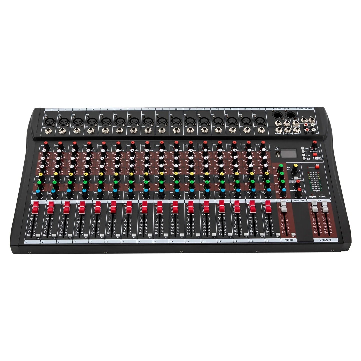 Professional 16 Channel Sound Mixing Console Board USB DJ Wireless Bluetooth Audio Mixer