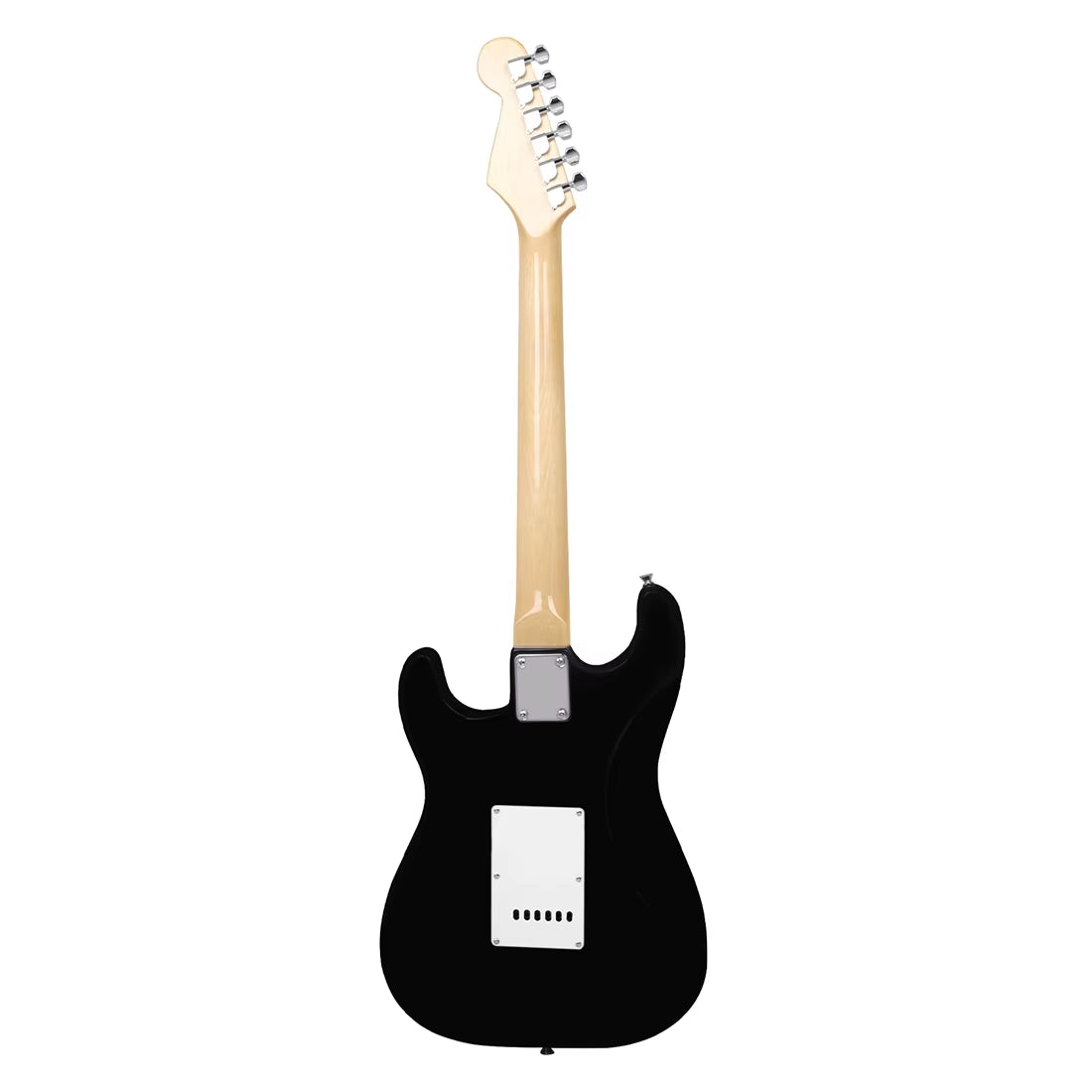 6 String Black Electric Guitar Campus Student Rock Band Trendy Play Electric Guitar Beginner Set Audio Connection Cable