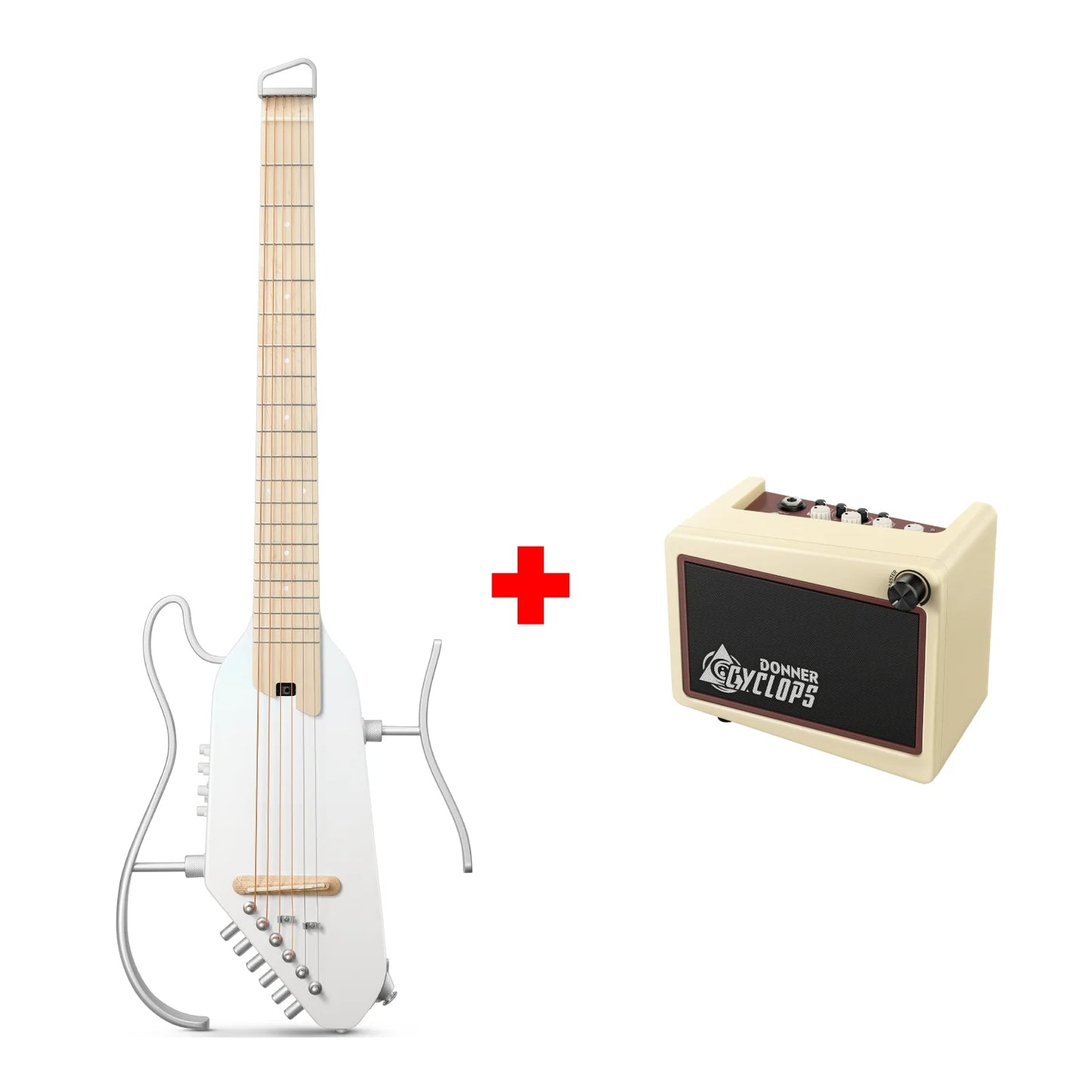 HUSH™ I PRO Acoustic-Electric Travel Guitar Kit with Sound Effects
