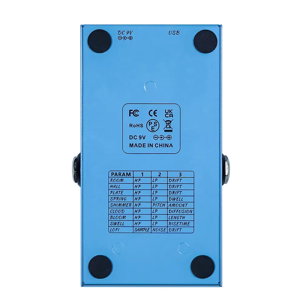 M-Vave Mini Universe Digital Reverb Pedal 9 Reverb Effects Room/Shimmer/Lofi/Spring Reveb Effect Pedals Guitar Pedal