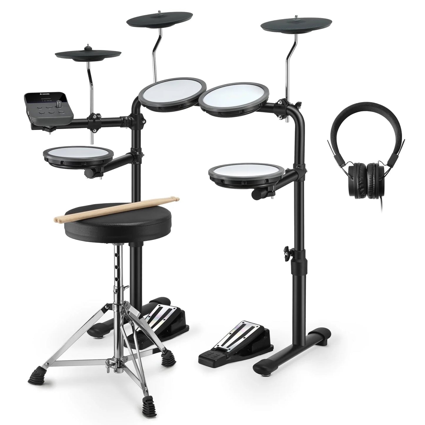 Electric Drum Set for Kids Beginner Christmas Birthday Gift, 68+ Sounds, Quiet Mesh Pad