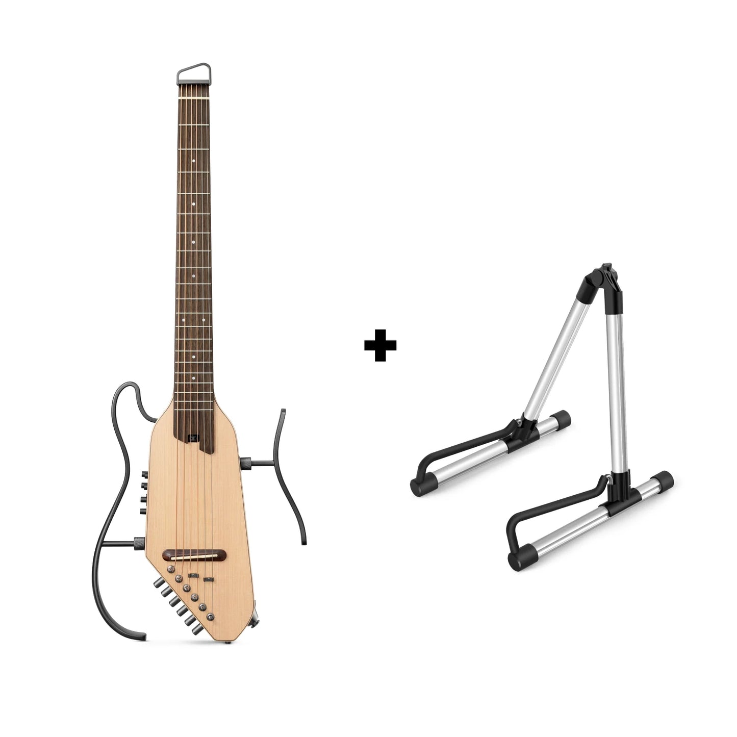 HUSH™ I PRO Acoustic-Electric Travel Guitar Kit with Sound Effects