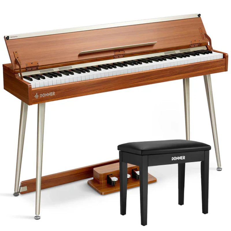 DDP-80 plus 88 Key Weighted Wooden Upright Digital Piano with Semi-Open Cover