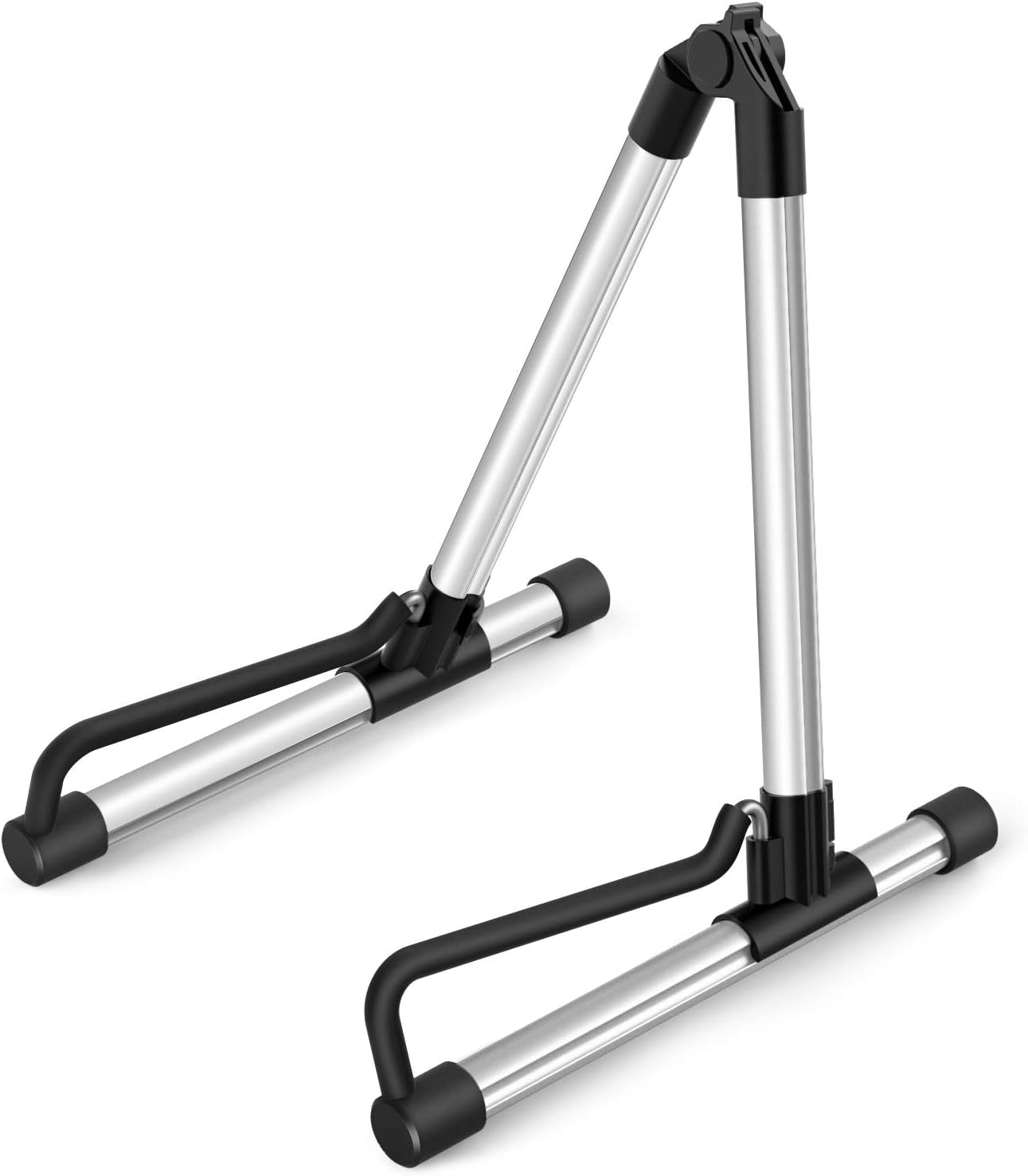 Guitar Stand, Adjustable Folding Acoustic Electric Guitar Stands Floor, Classical Metal Travel Stand for Bass Mandolin Bass Banjo Ukulele (Silver) - DS-1