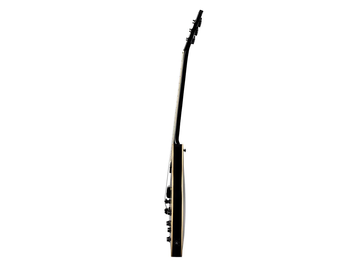 Indio Boardwalk Flamed Maple Hollow Body Electric Guitar - Charcoal, with Gig Bag