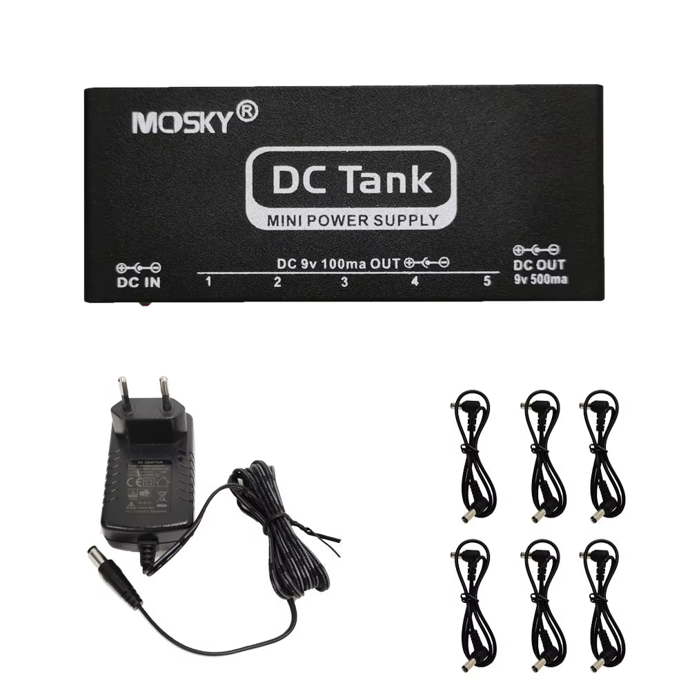Mosky Guitar Pedal Overdrive Distortion Booster Delay Fuzz Effect Pedal Power Supply Cabinet Simulation Guitar Accessories