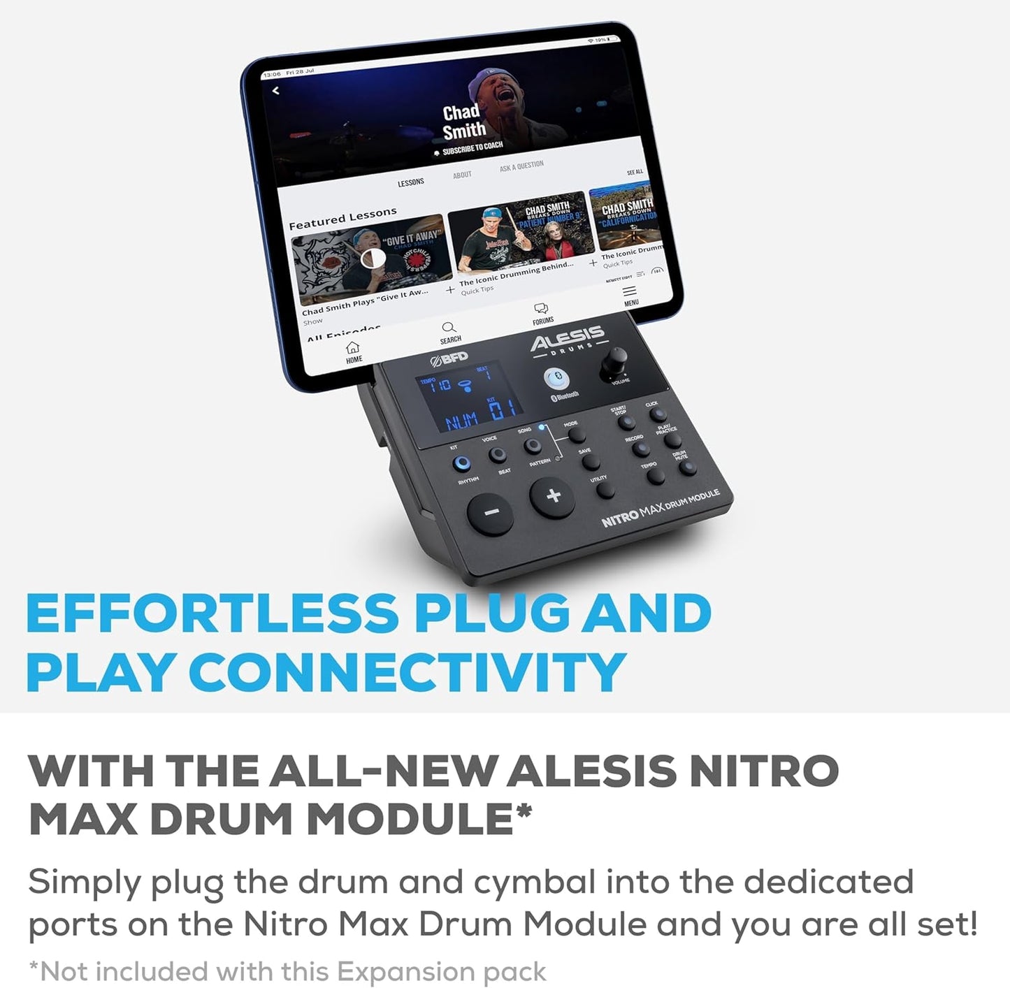 Drums Nitro Max Expansion Pack - Electric Drum Set Expansion for Nitro Max Kit W