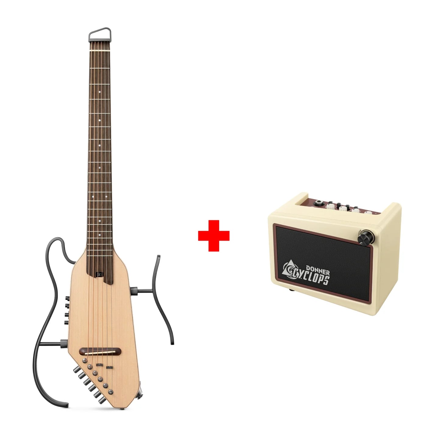 HUSH™ I PRO Acoustic-Electric Travel Guitar Kit with Sound Effects