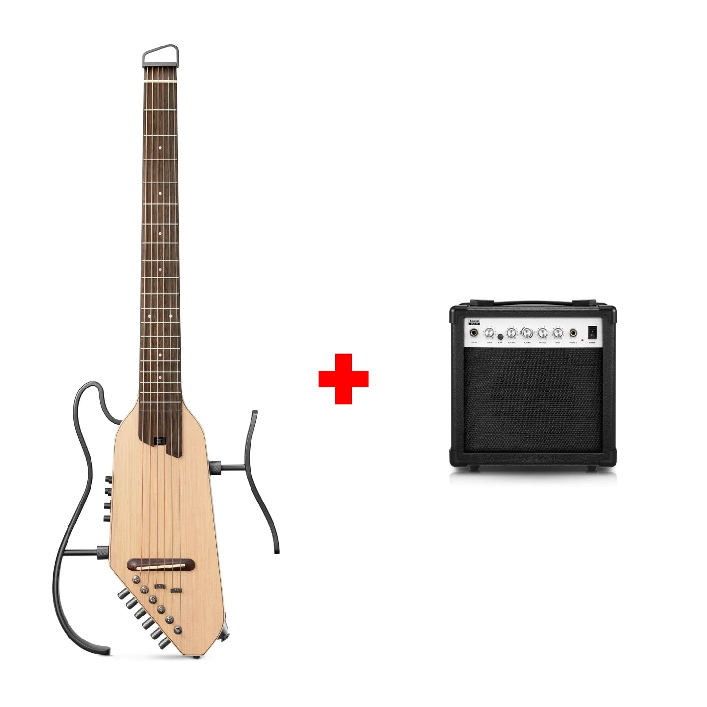 HUSH™ I PRO Acoustic-Electric Travel Guitar Kit with Sound Effects