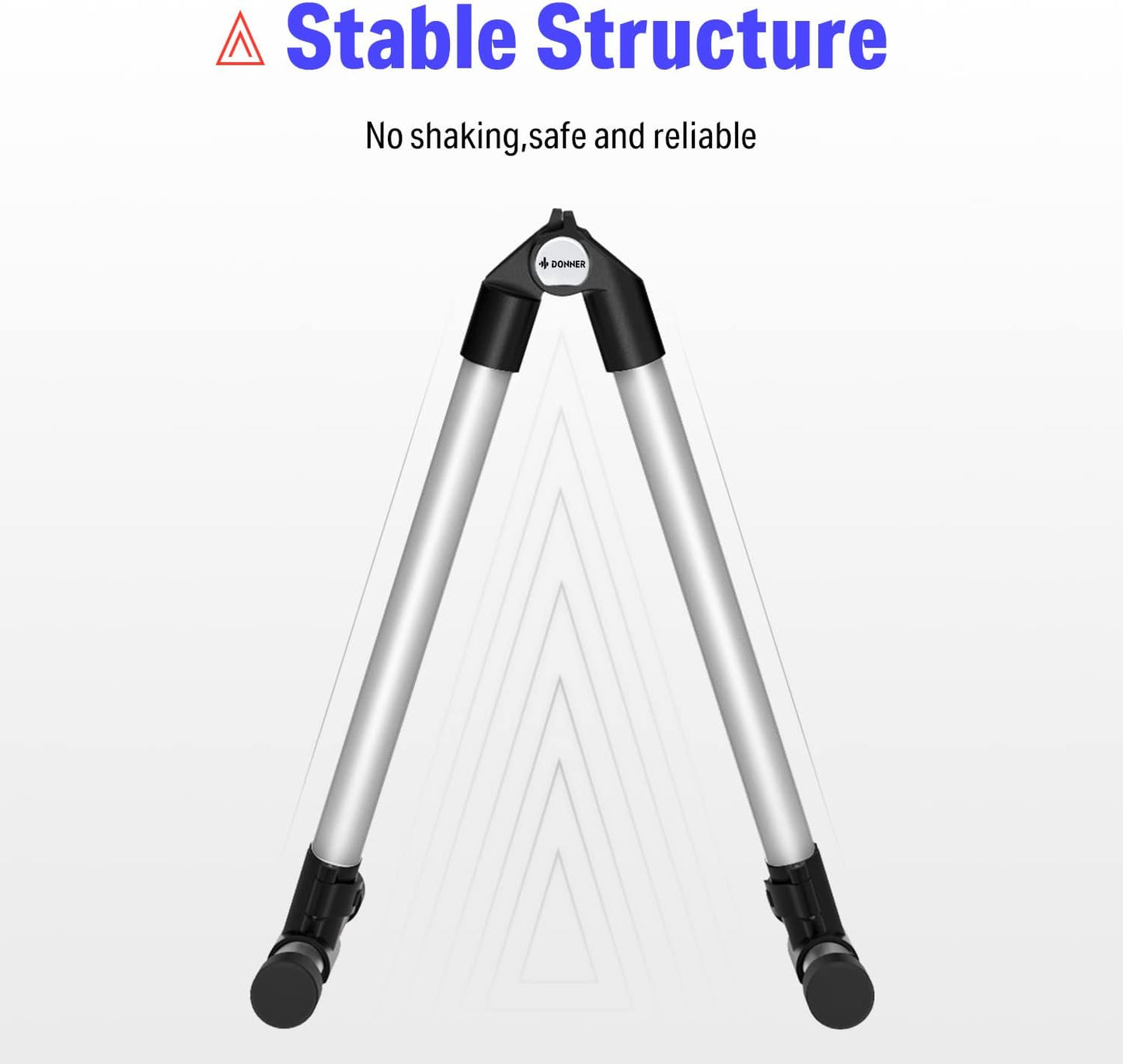 Guitar Stand, Adjustable Folding Acoustic Electric Guitar Stands Floor, Classical Metal Travel Stand for Bass Mandolin Bass Banjo Ukulele (Silver) - DS-1