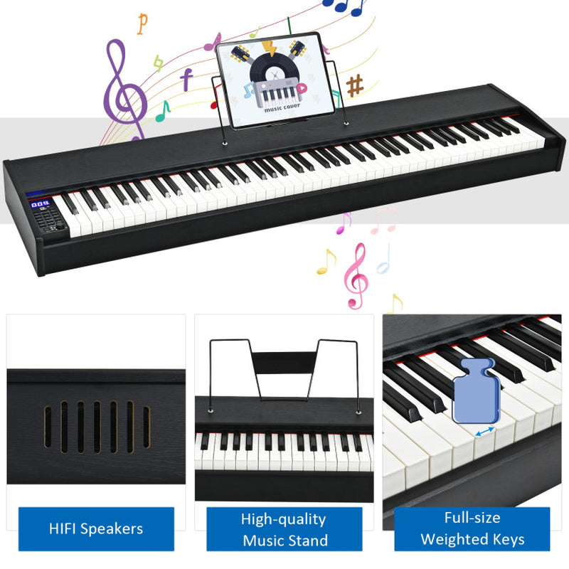 88-Key Full Size Digital Piano Weighted Keyboard with Sustain Pedal