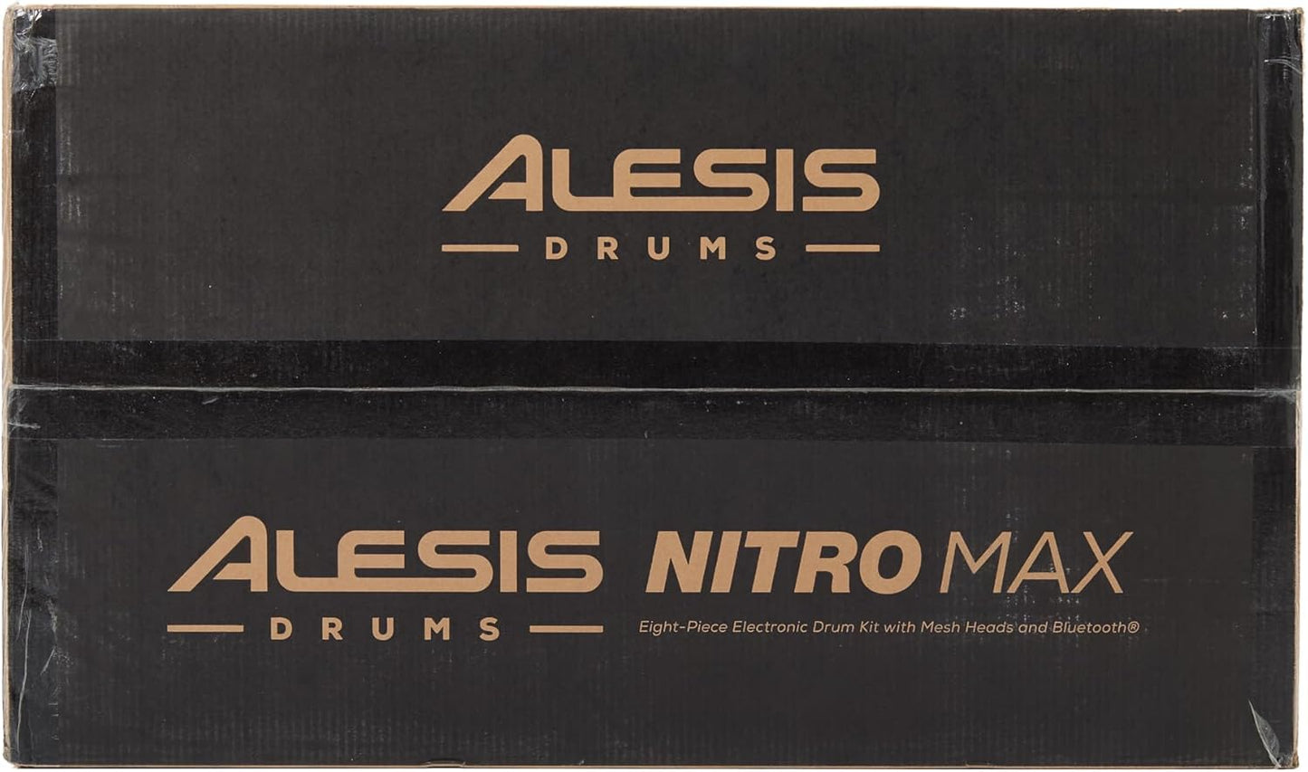 Alesis Nitro Max Electric Drum Kit – Mesh Pads, USB MIDI, 440+ Sounds, Bluetooth
