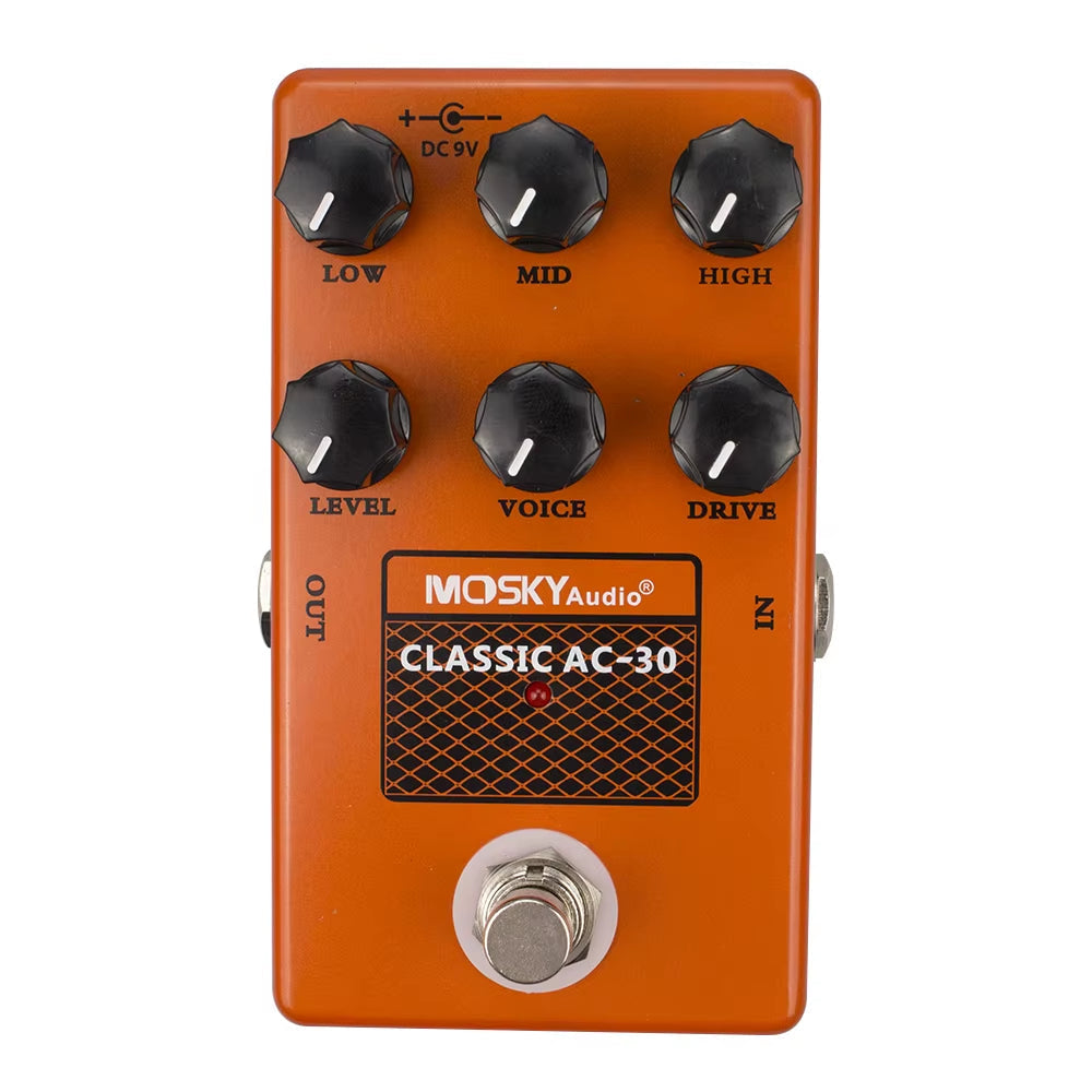 Mosky Guitar Pedal Overdrive Distortion Booster Delay Fuzz Effect Pedal Power Supply Cabinet Simulation Guitar Accessories