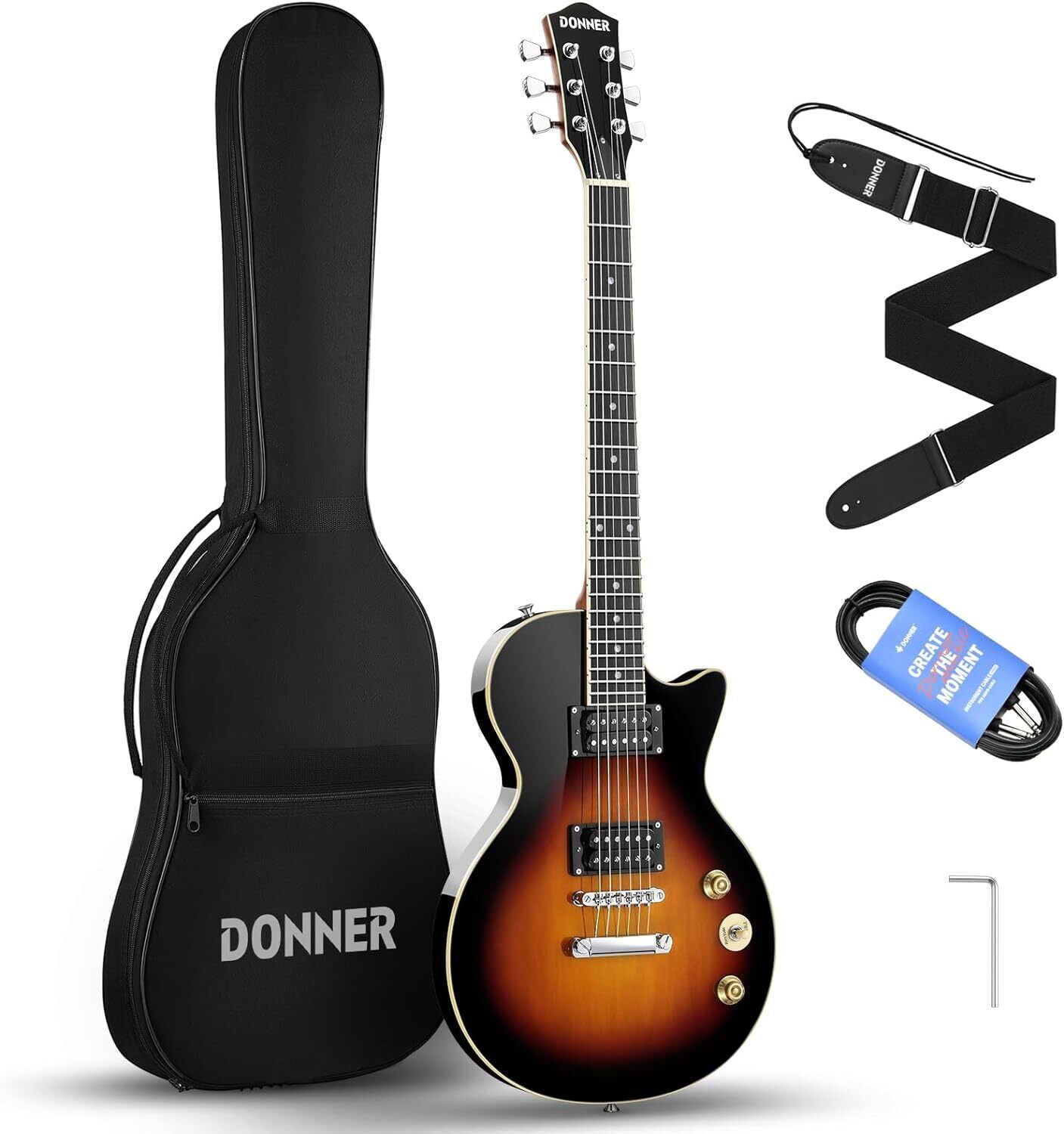 ๐ธ Donner DLP-124 Electric Guitar Classic Humbucker H-H Pickups with Gig Bag