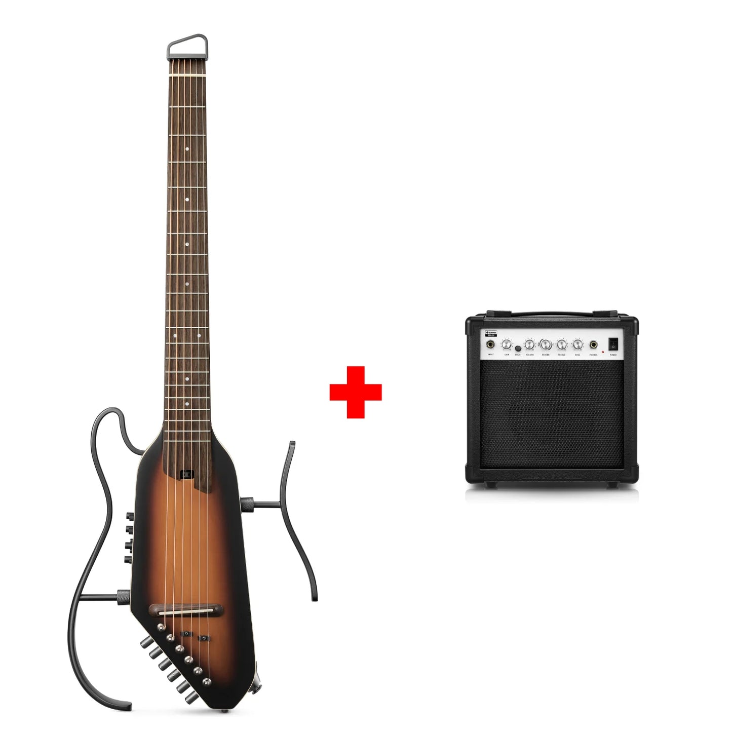 HUSH™ I PRO Acoustic-Electric Travel Guitar Kit with Sound Effects