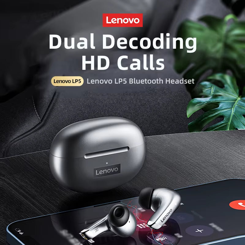 100% Original LP5 Wireless Bluetooth Earbuds Hifi Music Earphone with Mic Headphones Sports Waterproof Headset 2022 New