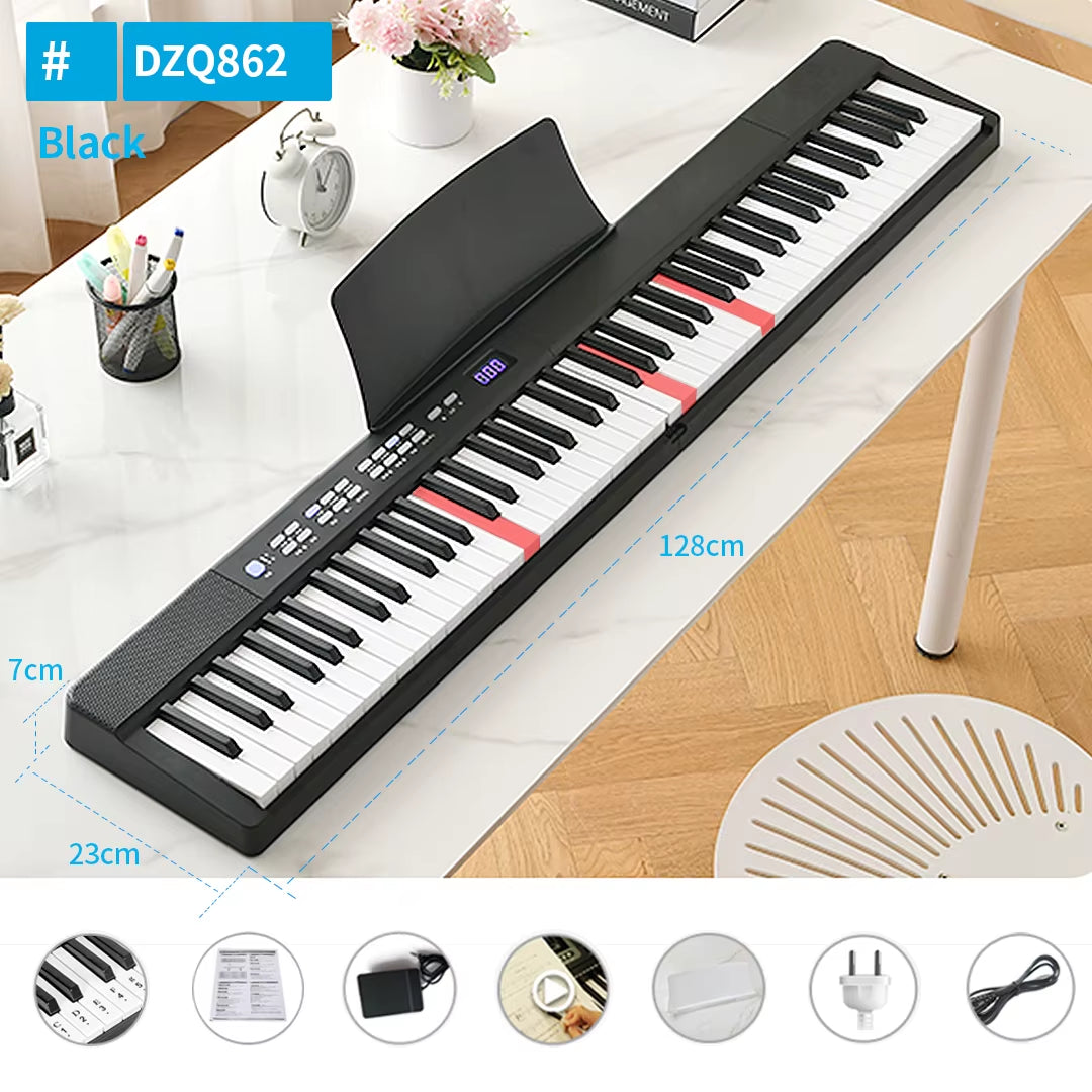 Foldable Musical Keyboard Professional Midi Controller Electronic Piano Music Synthesizer Digital 88 Keys Organ Instruments