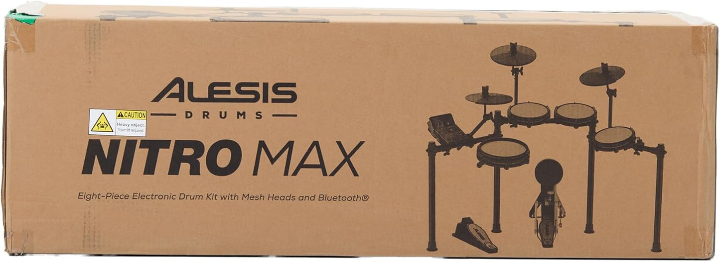 Alesis Nitro Max Electric Drum Kit – Mesh Pads, USB MIDI, 440+ Sounds, Bluetooth