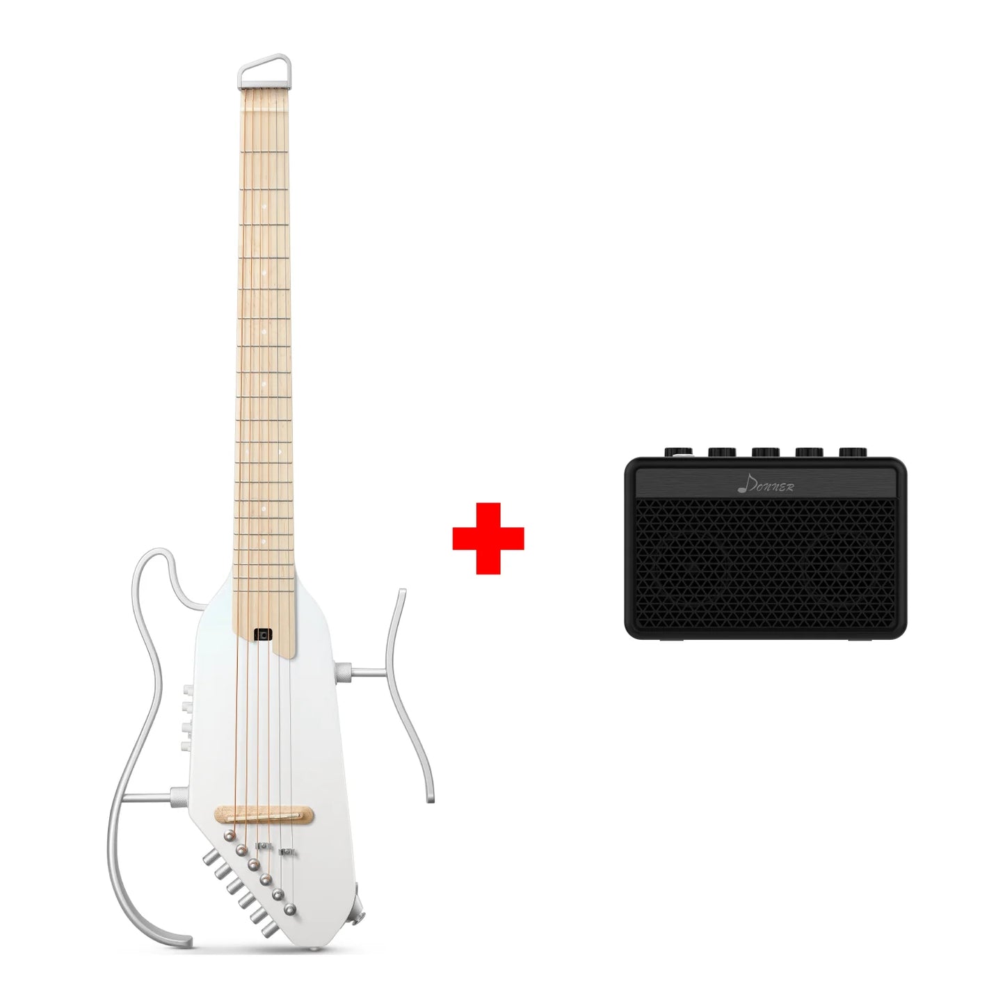 HUSH™ I PRO Acoustic-Electric Travel Guitar Kit with Sound Effects