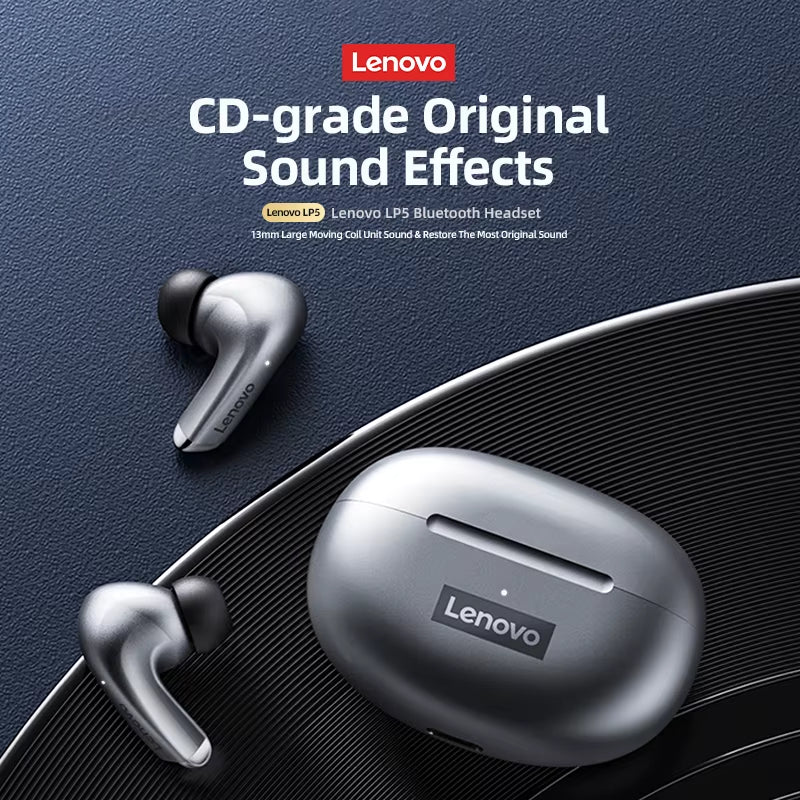 100% Original LP5 Wireless Bluetooth Earbuds Hifi Music Earphone with Mic Headphones Sports Waterproof Headset 2022 New