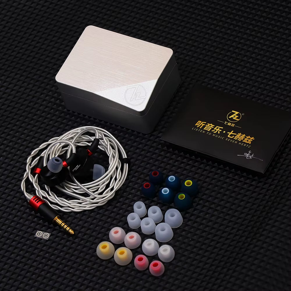 Pre-Order 7HZ Timeless 14.2Mm Planar Hifi in Ear Earphone with CNC Aluminum Shell Detachable MMCX Cable Wired Music Headphone
