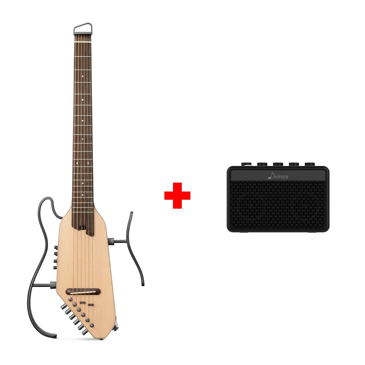 HUSH™ I PRO Acoustic-Electric Travel Guitar Kit with Sound Effects