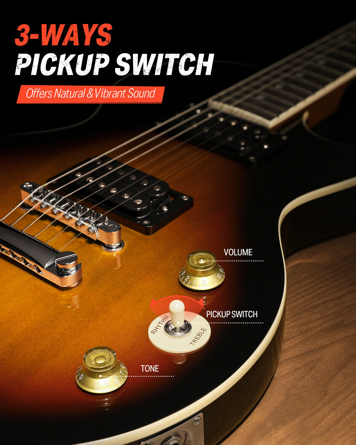 ๐ธ Donner DLP-124 Electric Guitar Classic Humbucker H-H Pickups with Gig Bag