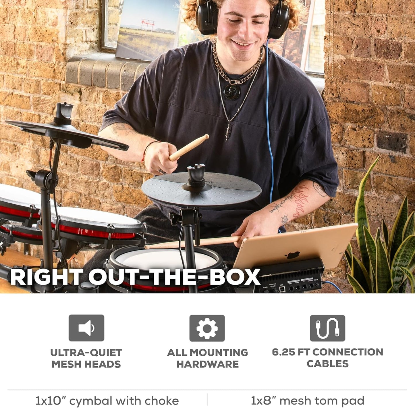 Drums Nitro Max Expansion Pack - Electric Drum Set Expansion for Nitro Max Kit W