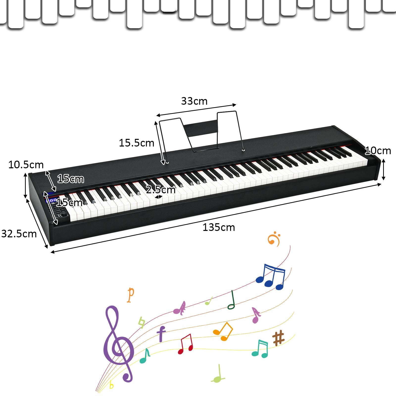 Full Size Weighted 88-Key Digital Piano for Beginner