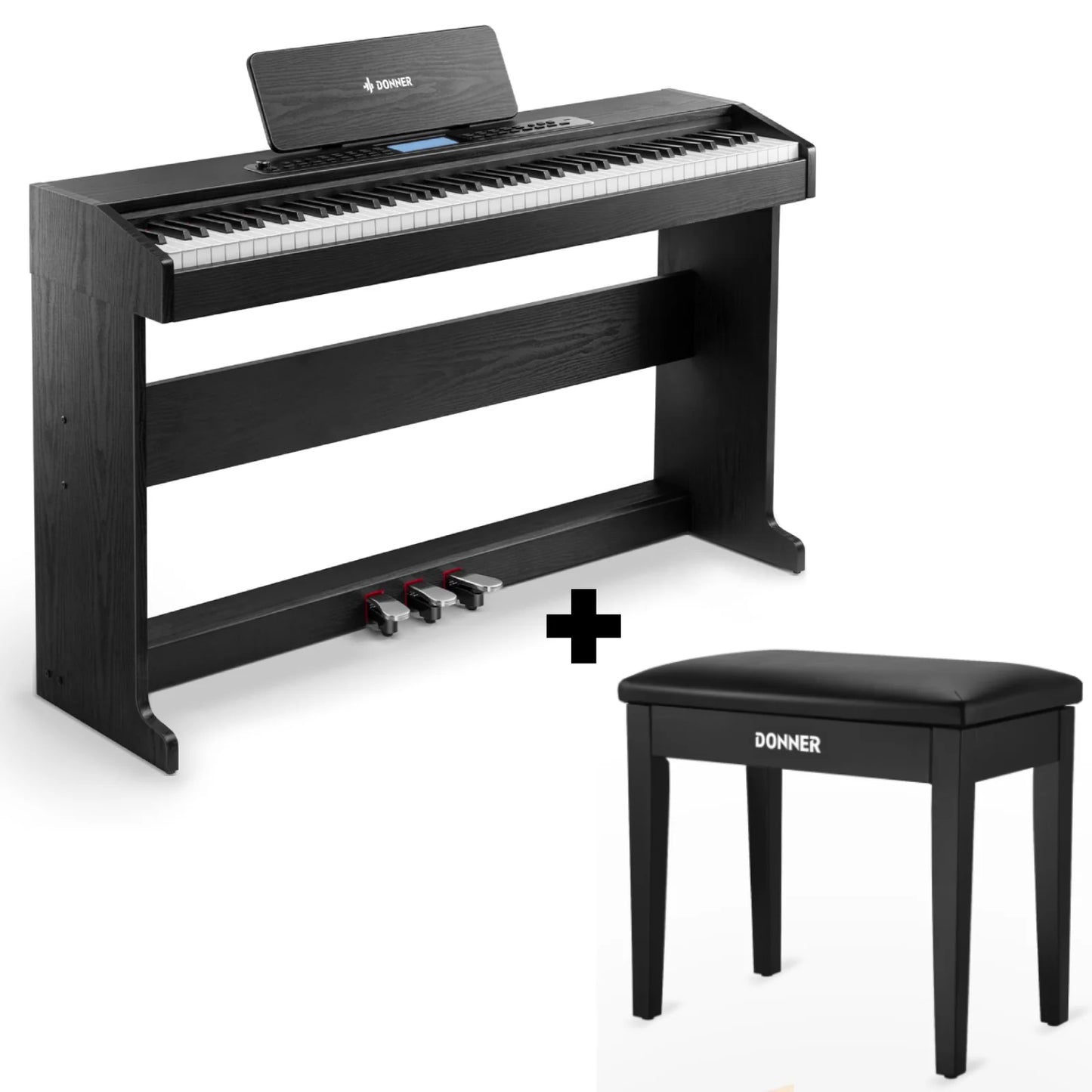 DDP-95 88 Key Weighted Upright Digital Piano for Beginners with 4.3" LCD