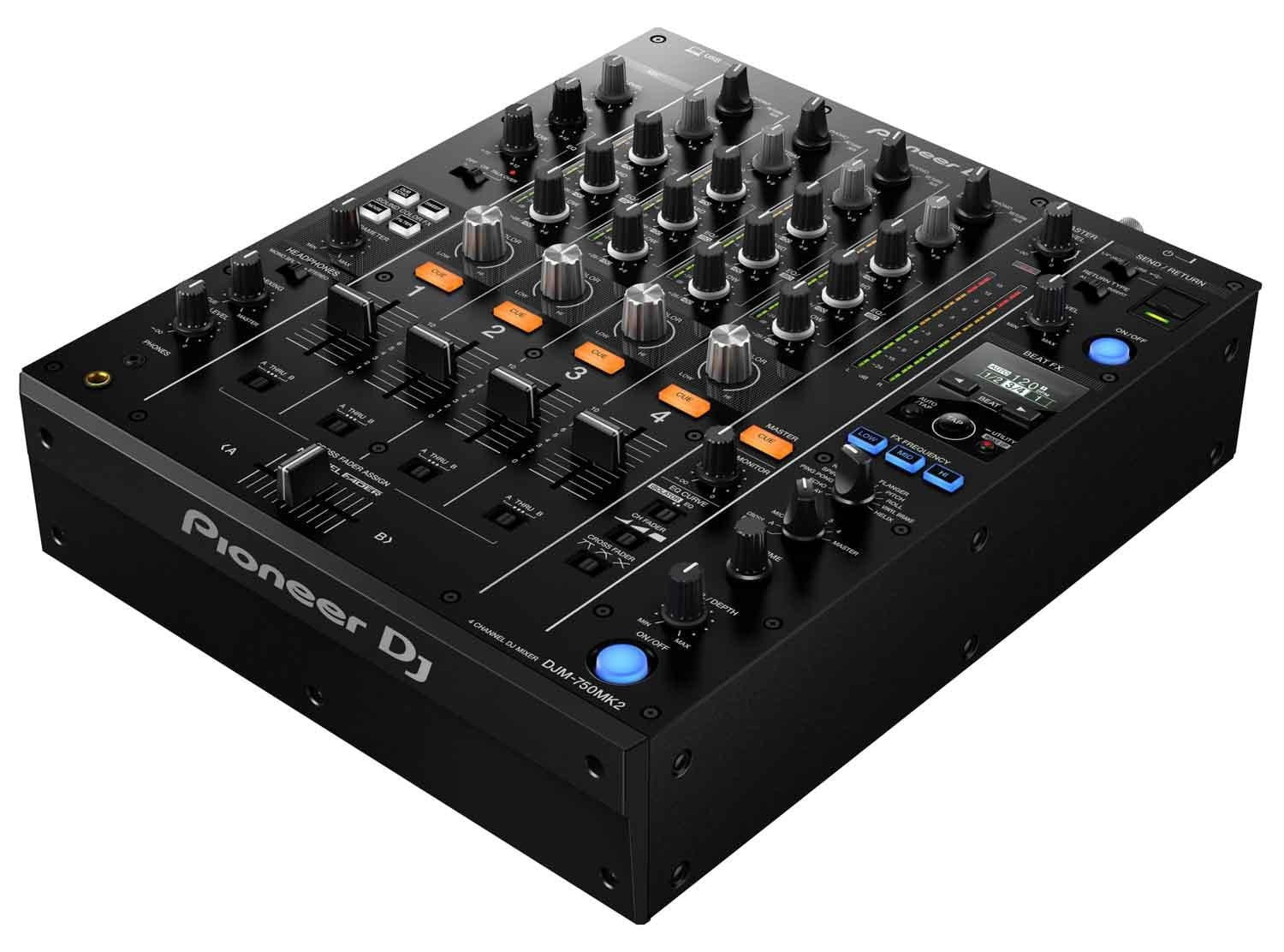 DJM-750MK2 4-Channel Professional DJ Club Mixer with USB Soundcard