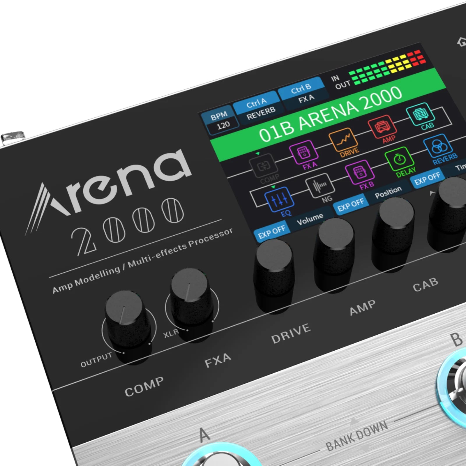 Arena 2000 Multi-Effect Guitar Pedal AMP Modeling Multiple Effects Processor