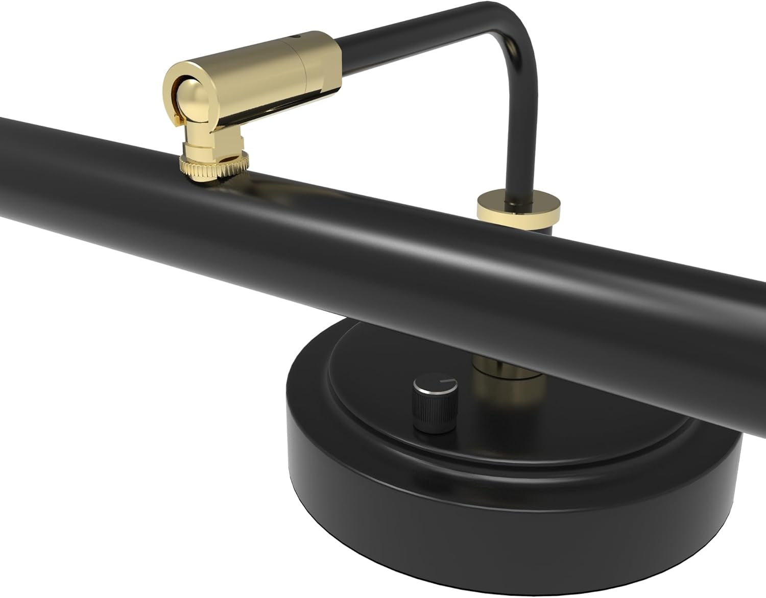 Adjustable LED Grand Piano Desk Lamp in Black with Brass Accents - PLED101D