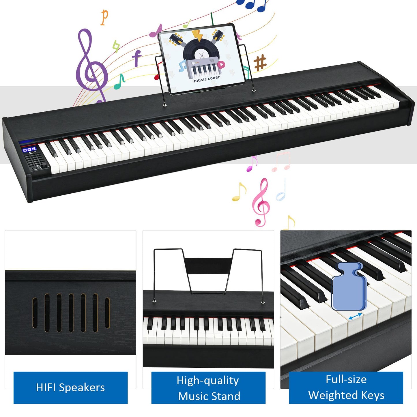 Full Size Weighted 88-Key Digital Piano for Beginner