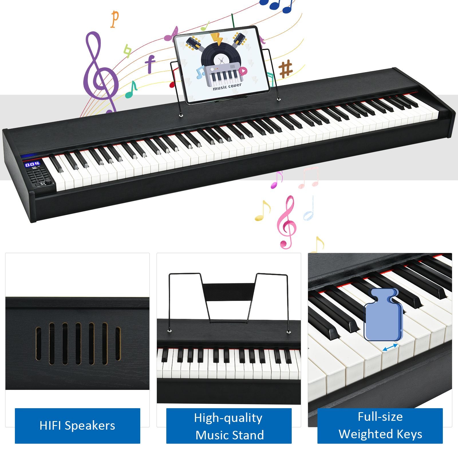Full Size Weighted 88-Key Digital Piano for Beginner