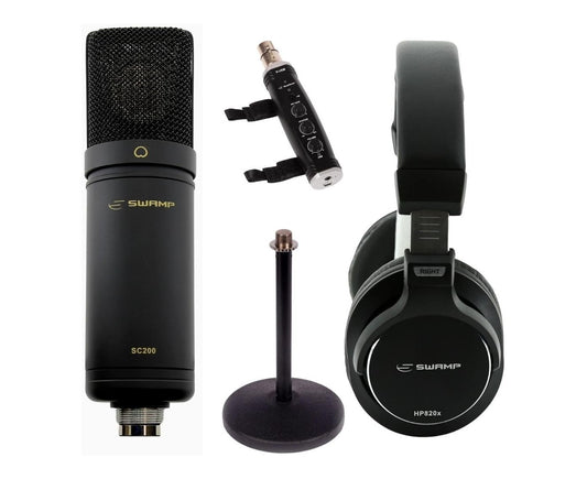 Home Studio Starter Package - SC200 Condenser Mic - Hp820X Headphones -