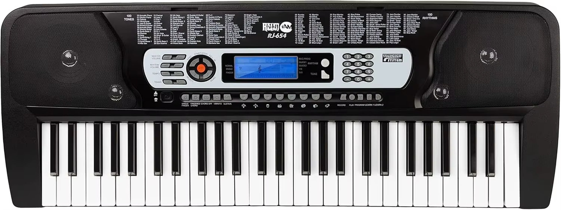 54 Key Keyboard Piano Portable with Power Supply,Sheet Music Stand,Piano Note Stickers & Simply Piano Lessons-Rj654