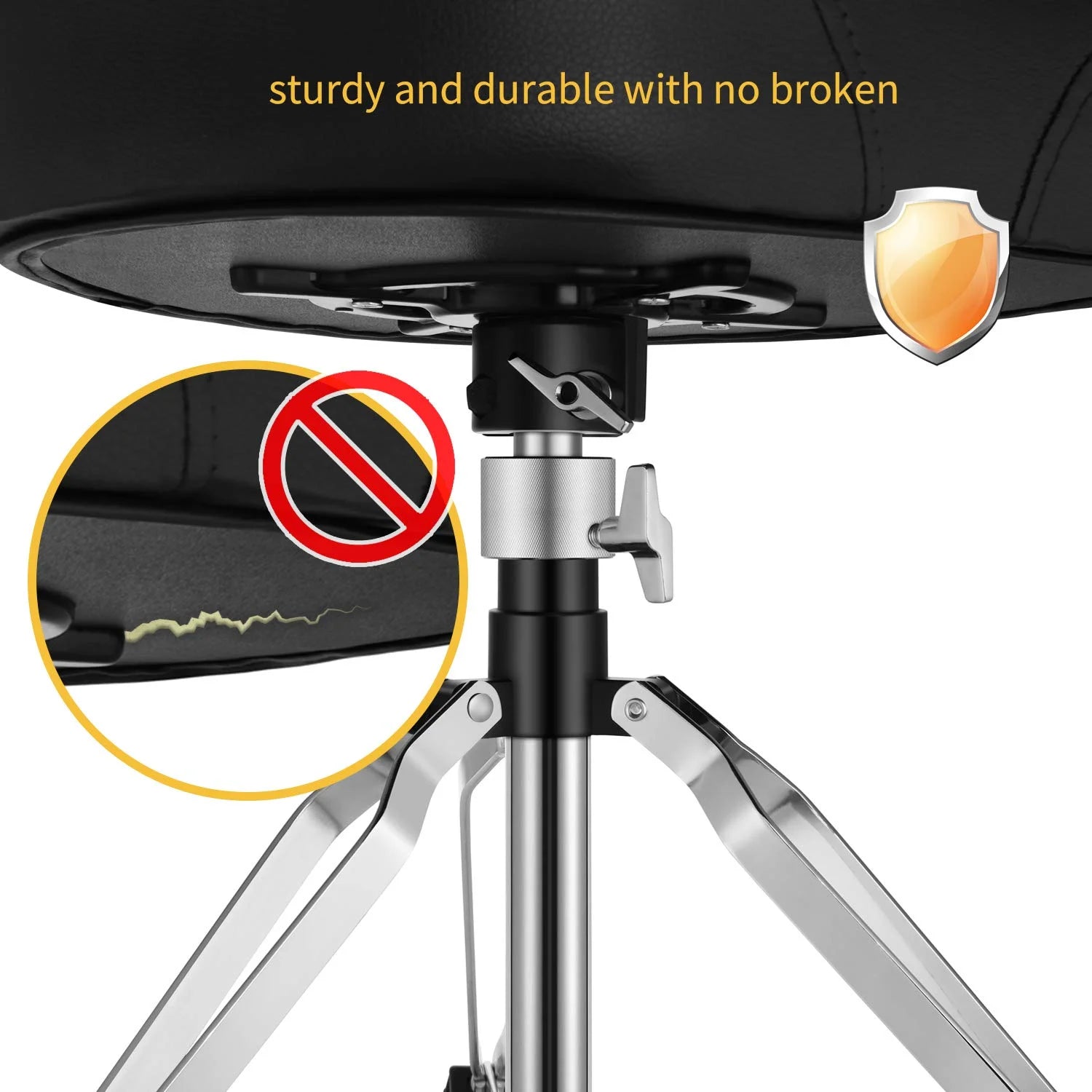 Adjustable Drum Throne Padded Stool Motorcycle Style Drum Chair for Music Show