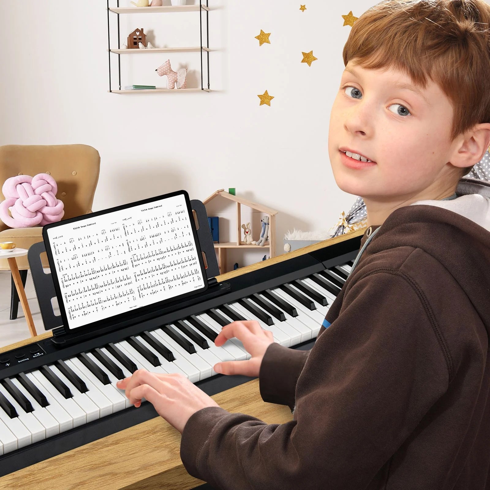 88-Key Electronic Keyboard with Storage Bag for Kids and Adults