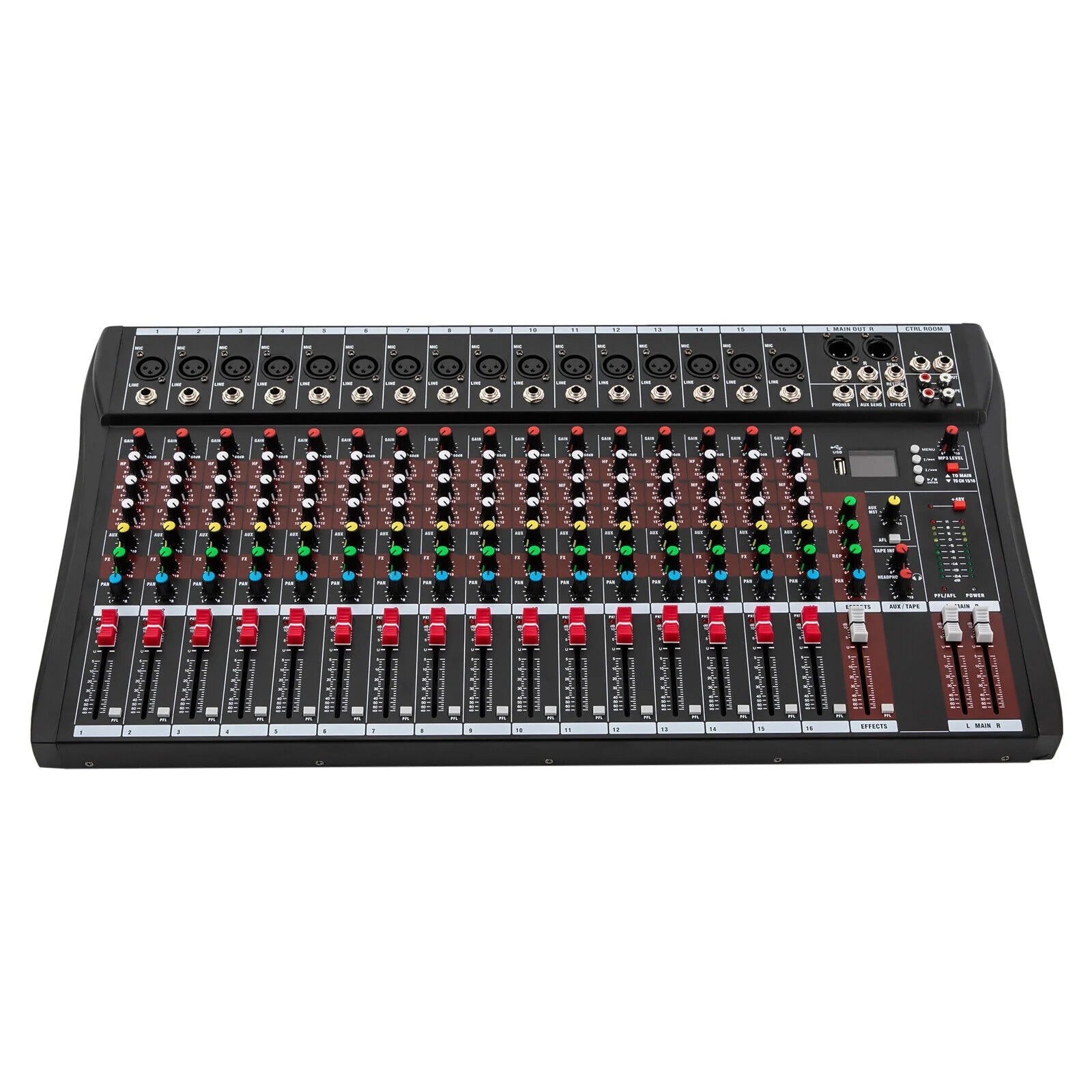 Professional 16 Channel Sound Mixing Console Board USB DJ Wireless Bluetooth Audio Mixer