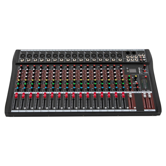 Professional 16 Channel Sound Mixing Console Board USB DJ Wireless Bluetooth Audio Mixer