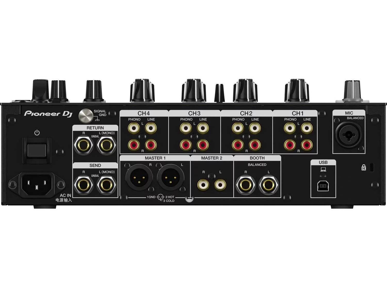 DJM-750MK2 4-Channel Professional DJ Club Mixer with USB Soundcard
