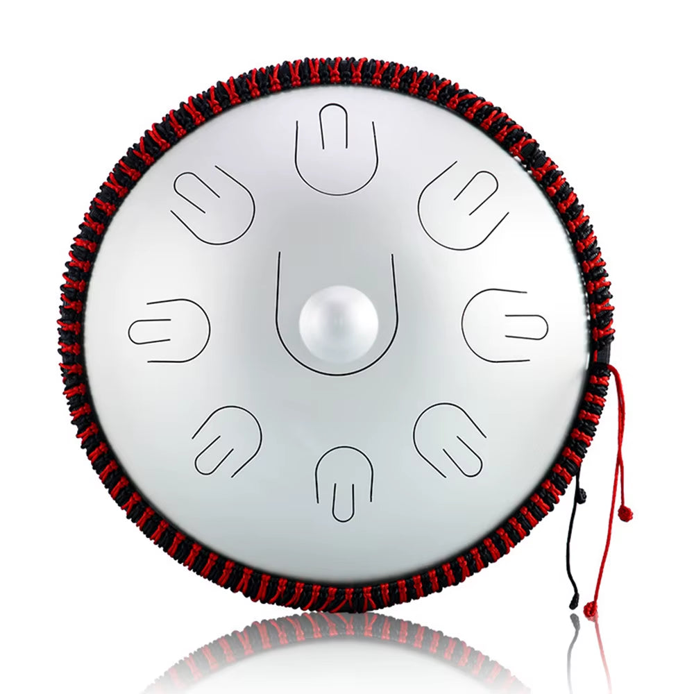14 Inch 9 Note Steel Tongue Drum D Minor Professional Percussion Instrument Handpan Drum for Yoga Meditation Beginner
