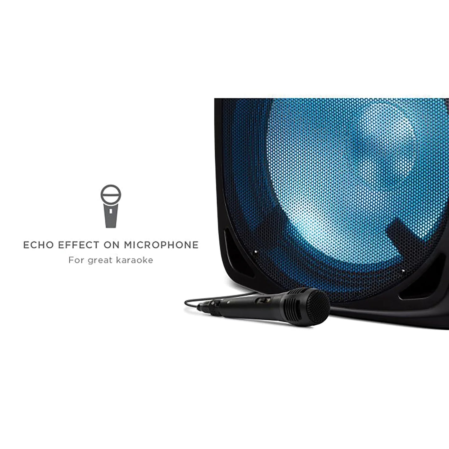 Pro Glow 1500 Portable Bluetooth Speaker, Black, PROGLOW1500